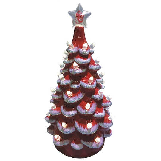 Santa's Workshop 14" NCAA College Team Ceramic LED Christmas Tree By Santasworkshop in University Of Oklahoma | 7" x 7" x 14" | Michaels®